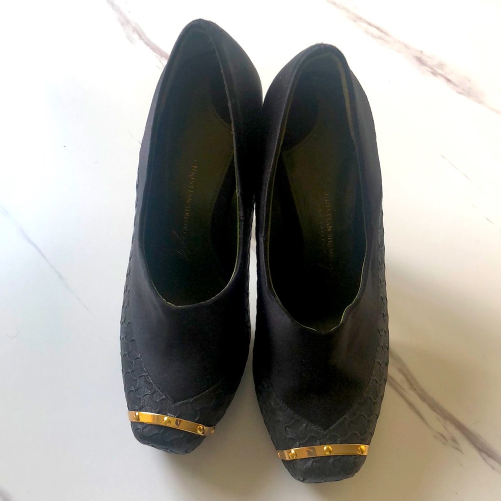 Christian Siriano Gold & Black Heels